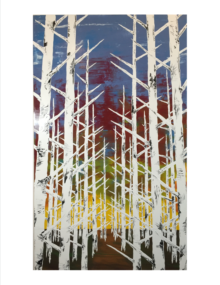 West 60" x 36" Acrylic on Wood Panel $2100